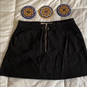 Primark black denim jean skirt